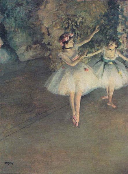 Two Dancers on Stage